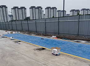 新鄉輝縣建筑住宅項目120噸地磅